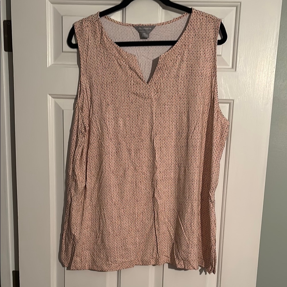 Sleeveless Pink Patterned Women's Top